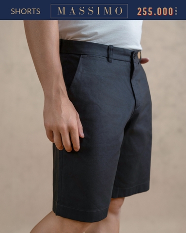 QUẦN SHORT NAM CAO CẤP MÀU XANH ĐEN QS493T-NV