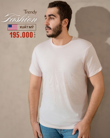 ÁO THUN NAM CỔ TRÒN TAY NGẮN XUẤT MỸ 21220T-1