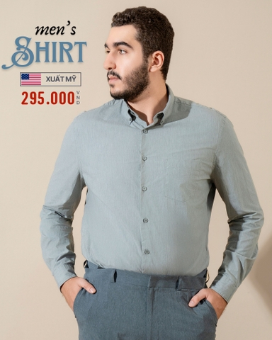 ÁO SƠ MI NAM TAY DÀI XUẤT MỸ MÀU XÁM KHÓI 4116H-27