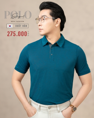 ÁO POLO NAM XUẤT HÀN MÀU XANH RÊU TRẦM PL4C04H1