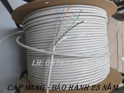 Điều kiện bảo hành 25 năm cho cáp mạng AMP (COMMSCOPE) cat5e và cat6