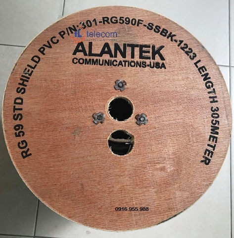 cáp đồng trục RG59, cáp đồng trục alantek, cáp đồng trục RG59 alantek