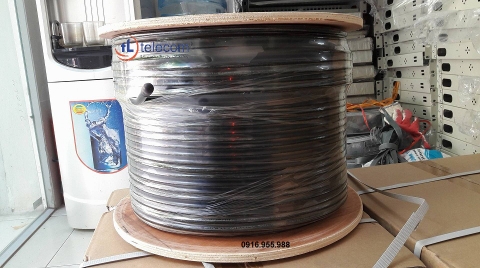 Cáp đồng trục-Coaxial cable Alantek RG-11 Tri-Shield no Messenger Part Number: 301-RG1100-3SBK-2223