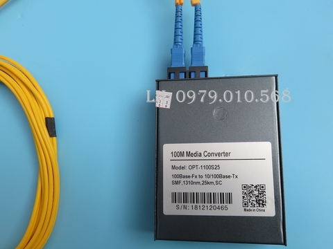 Converter quang điện Singlemode 100M OPT-1100S25