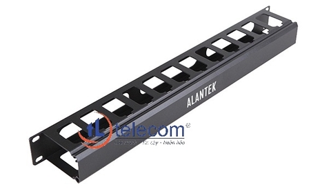 1U Aluminum Cable Management Panel Alantek Part Number: 302-201ACM-1UBL