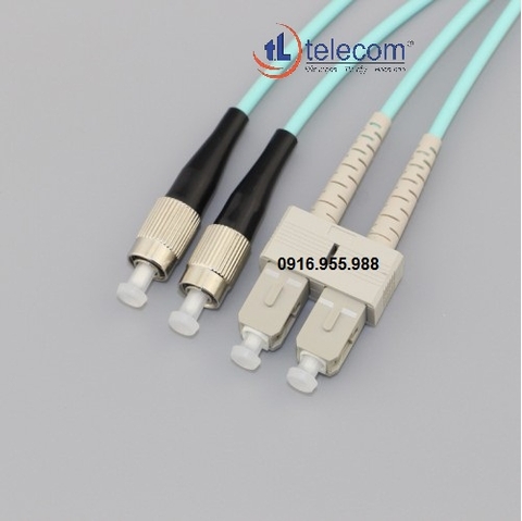 Dây nhảy quang patchcord SC-FC multimode duplex OM3 dài 3m, 5m...