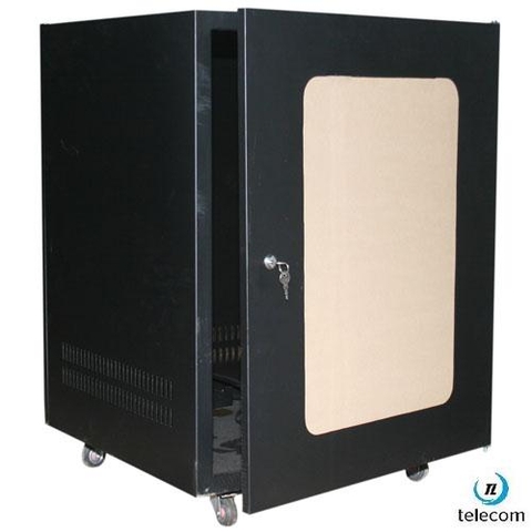 Tủ mạng, tủ rack 10U có bánh xe black