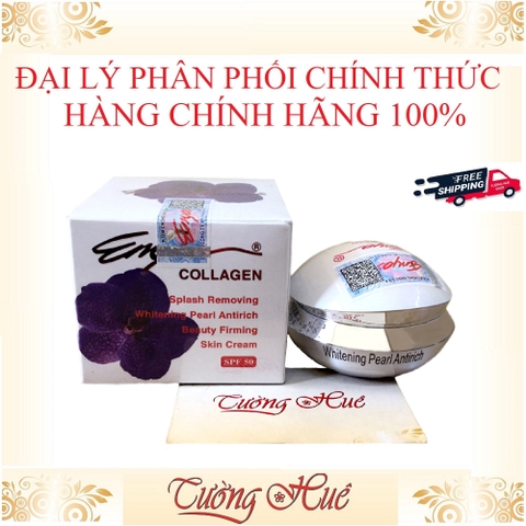 Kem Dưỡng Trắng ENYA Tinh chất Collagen, Ngọc Trai - 30g - Bông tím