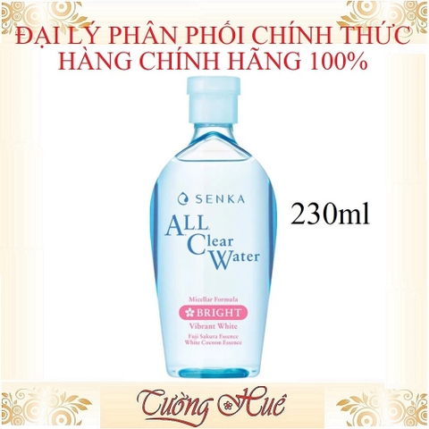 Nước Tẩy Trang Senka All Clear Water Micellar Formula Bright - 230ml - Hồng