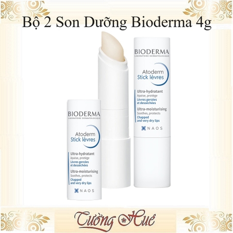 Cặp 2 Son Dưỡng Ẩm Bioderma Atoderm Lèvres Moisturising Stick - 4g x2