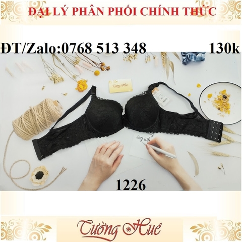 Áo lót nữ Lovely 1226 áo ngực ren mút mỏng bảng to 4 nức cài.