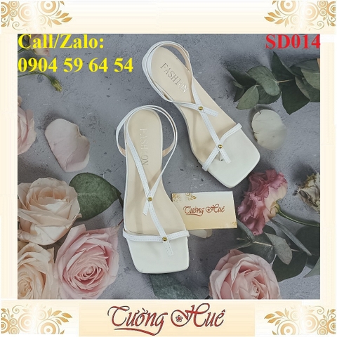 [Ảnh Thật 100%] [FULLBOX] Sandal Cao Gót Quai Mảnh Xỏ Ngón Nữ Mũi Vuông Gót Nhọn Cao 6CM - Hàng Quảng Châu