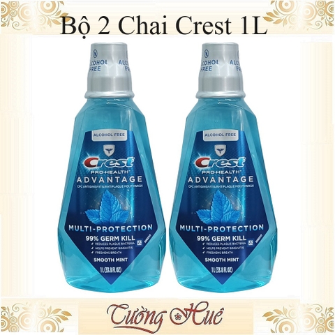 Nước Súc Miệng Crest Pro Health Advanced Multi-Protection  - 1L ( Xanh )