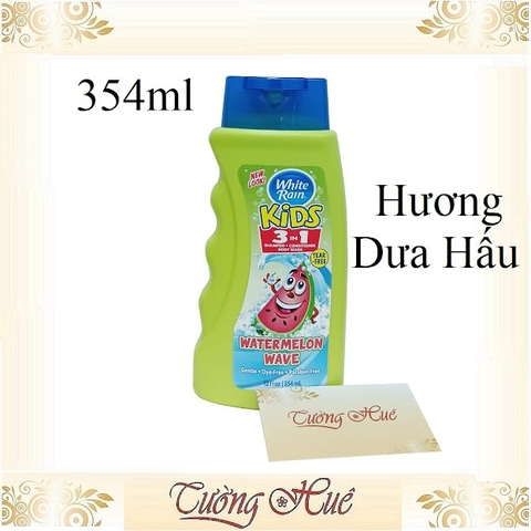 Tắm Gội Xả Cho Trẻ White Rain Kids 3in1 Nhiều Mùi - 354ml