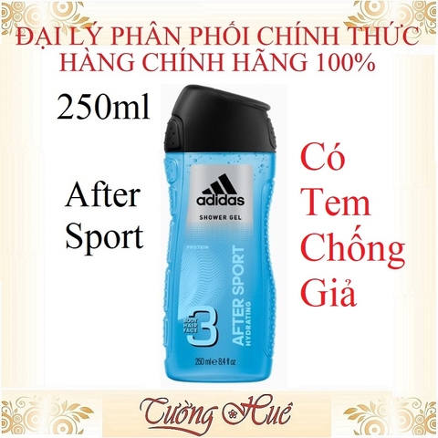 [HàngChínhHãng]Tắm Gội Rửa Mặt Adidas Dành Cho Nam Nhiều Mùi - 250ml