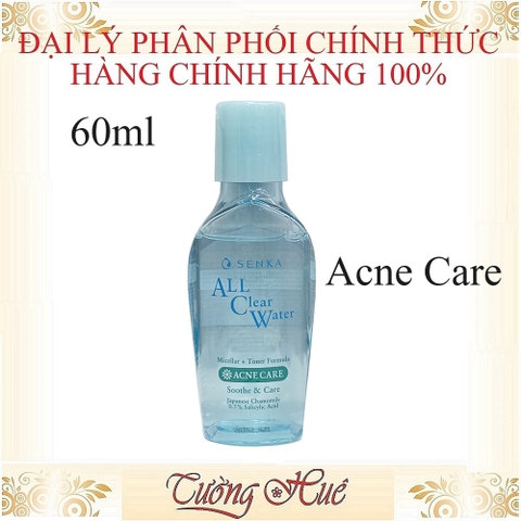 Nước Tẩy Trang Senka Micellar All Clear Water Acne Care Soothe & Care