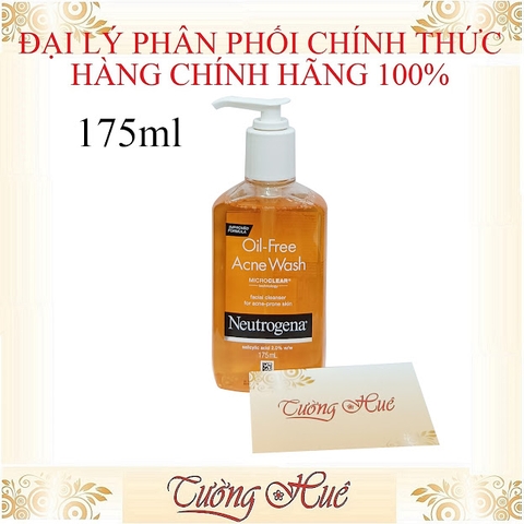 Sữa Rửa Mặt Ngừa Mụn Neutrogena Oil - Free Acne Wash MicroClear