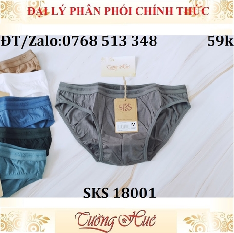 Quần lót nam Darlin SKS 18001 quần tam giác trơn 100% cotton.