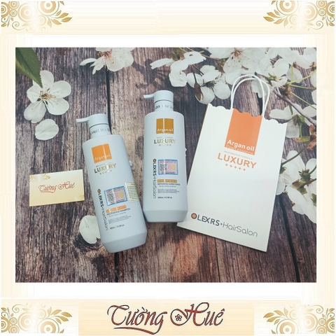 Cặp Gội Xả Phục Hồi Tóc Cao Cấp Olexrs+ HairSalon Luxury Argan Oil Pearl Essence Shampoo & Conditioner