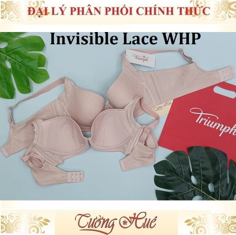 Áo lót nữ Triumph Pure Invisible Lace WHP Có Gọng Họa Tiết Phối Lưới Mút Mỏng Bảng Lưng To 2 Móc Cài.