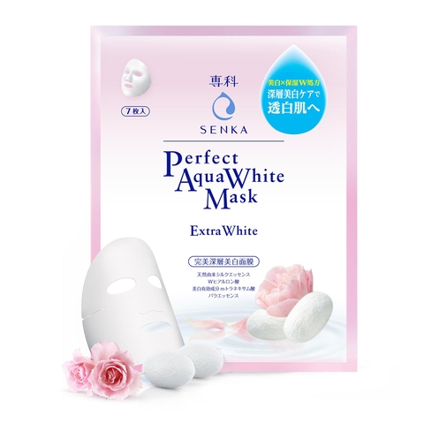 Mặt Nạ Giấy Senka Dưỡng Da Trắng Hồng Extra White - 25ml - Hồng.