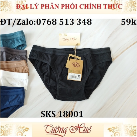 Quần lót nam Darlin SKS 18001 quần tam giác trơn 100% cotton.