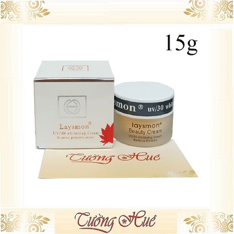 Kem Laysmon Dưỡng Trắng Chống Nắng UV/30 Whitening Cream - 15g - Nắp Nhựa.