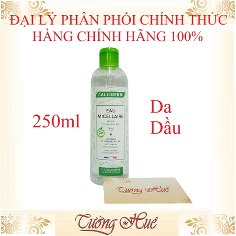 Nước tẩy trang Calliderm Micellar Cleansing Water with Organic Aloe Vera Juice - Da dầu, hồn hợp