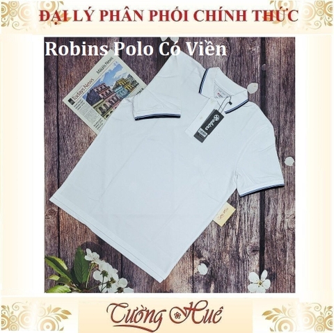 Áo Thun Polo Nam Thái Lan Robins Có Viền Tay Ngắn Thun Co Giãn Thoáng Khí.