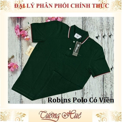 Áo Thun Polo Nam Thái Lan Robins Có Viền Tay Ngắn Thun Co Giãn Thoáng Khí.