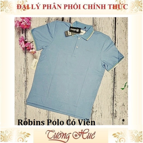 Áo Thun Polo Nam Thái Lan Robins Có Viền Tay Ngắn Thun Co Giãn Thoáng Khí.