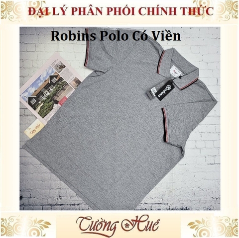 Áo Thun Polo Nam Thái Lan Robins Có Viền Tay Ngắn Thun Co Giãn Thoáng Khí.