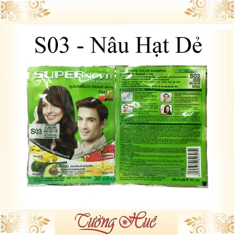 Gói gội nhuộm thảo dược Super Nova Thái Lan Color Shampoo - 30ml