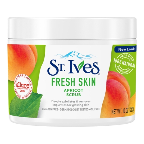 Tẩy da chết dạng hạt body St. Ives Fresh Skin Apricot Scrub 283g.