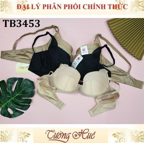 Áo Lót Nữ Thái Lan ONONO TB3453/ OB8453 Có Gọng Mút Mỏng Trơn Phối Ren 2 Móc Cài.