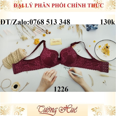 Áo lót nữ Lovely 1226 áo ngực ren mút mỏng bảng to 4 nức cài.