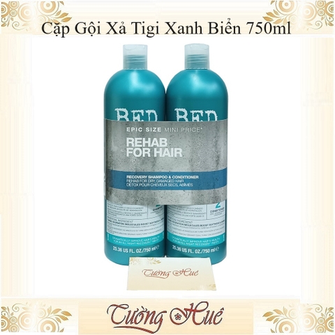 Bộ Gội Xả Phục Hồi Tóc Hư Tồn Số 2 Tigi Bed Head Urban Antidotes #2 750ml - Xanh Biển