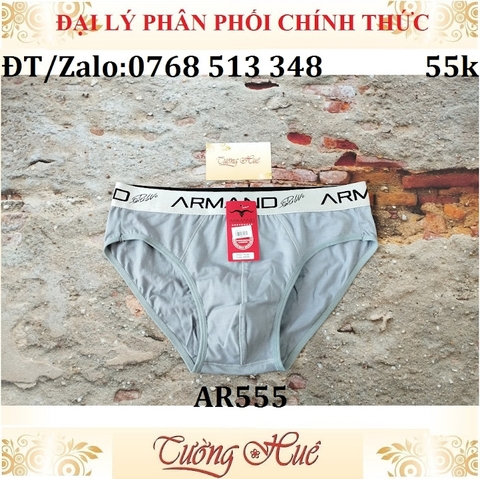 Quần lót nam Armand AR555 cotton trơn, lưng bảng to.