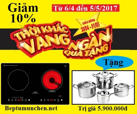 Bếp điện từ Munchen SMC 250I khuyến mãi giảm giá bất ngờ dịp 30/4