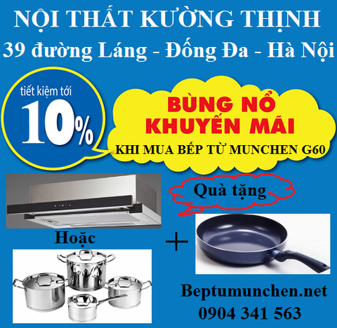 Bếp từ Munchen G60 khuyến mại khủng trong tháng 10