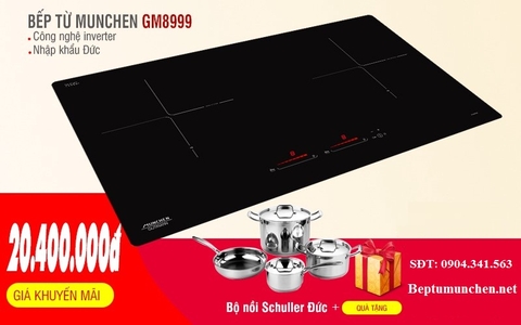 Chọn bếp từ tiết kiệm điện, đun nấu nhanh khó ai vượt qua bếp từ Munchen GM 8999