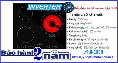 Tại sao bếp điện từ Munchen QA 300I lại bán chạy