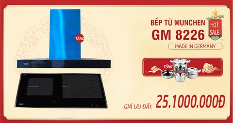 Combo bếp Munchen GM 8226 + AM 9970IX