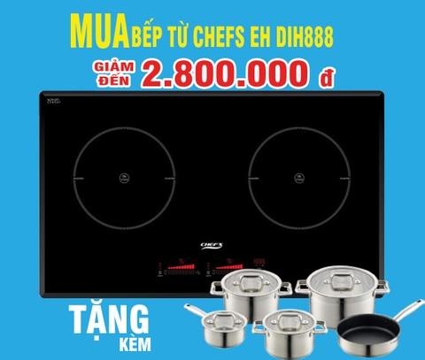 Bếp từ Chefs EH DIH888: mẫu bếp inverter được dùng nhiều nhất tại Việt Nam