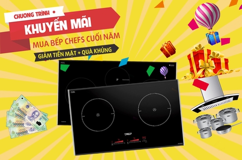 Giảm giá đến cuối năm, bếp từ Chefs EH DIH888 bùng nổ