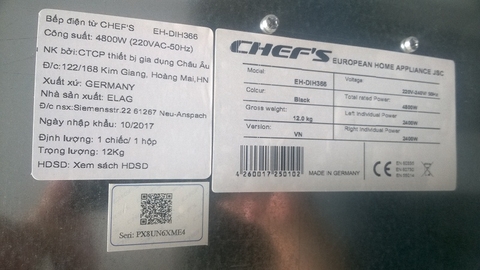 Cách nhận biết những chiếc bếp từ Chefs chính hãng