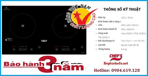 Những mẫu bếp từ Chefs dưới 10 triệu đồng