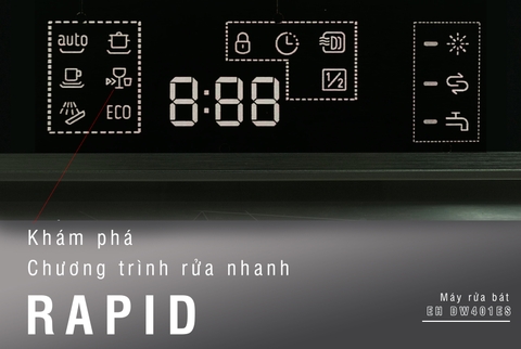 Chế độ rửa nhanh (Rapid) trên máy rửa bát Chefs là gì? nên dùng khi nào