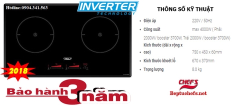 Thống số bếp từ Chefs EH DIH888 nhập khẩu Đức