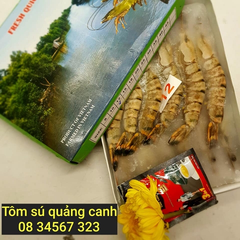 Tôm sú sạch, nguyên con , Cà Mau  - Size 30 thùng xanh